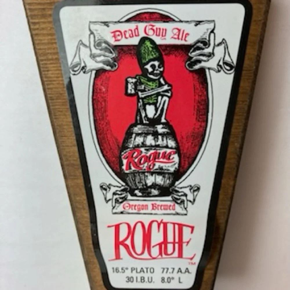 Oregon Brewery Rogue Dead Guy Ale Beer Tap Handle Grain Filled Wood Handle